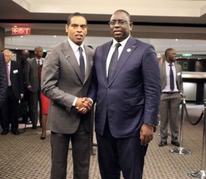 Dr Álvaro Sobrinho and HE Macky Sall, President of the Republic of Senegal