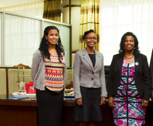 From Left to Right: Learning division of BRCK Inc Lead Nivi Mukherjee, BRCK Board member Juliana Rotich and Kenyatta University VC Prof Olive Mugenda.