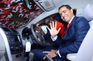 Airtel Kenya CEO Adil El Youssefi Adil El Youssefi and Marketing Director Levi Nyakundi during the launch of Smartika Na 5X bonus promotion.