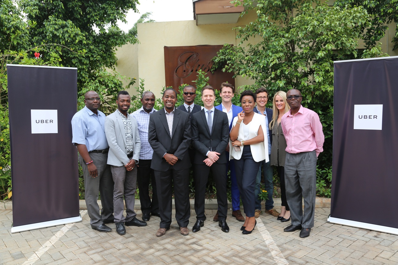 Team Uber with the first driver-partners in Accra