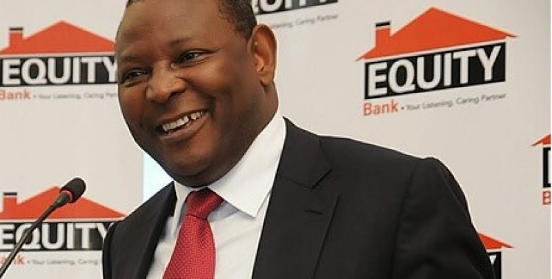 Equity Bank CEO James Mwangi. Equity Bank has today announced that it has adjusted its interest rates to 14.5% p.a