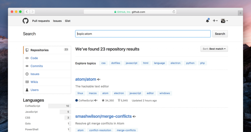 GitHub introduces Topics to help users discover interesting repositories
