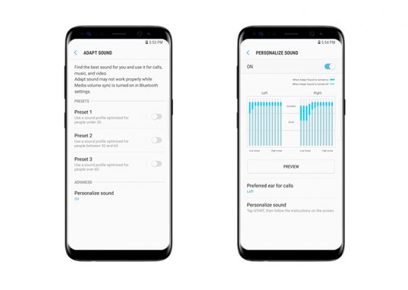 Settings > Sounds and vibration > Sound quality and effects 