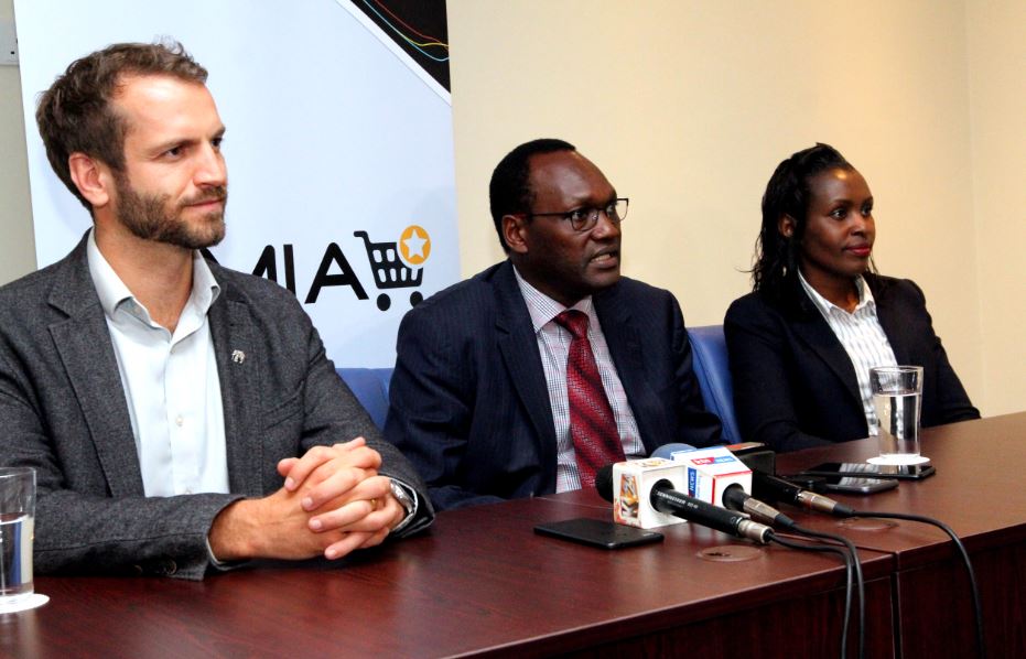 Featured Image: Jumia MD, Sam Chappatte, PS, State Department of Trade, Dr. Chris Kiptoo (Ministry of Industrialization, Trade & Cooperatives) and Florence Kimata - SMEs Advisor - (Ministry of Industrialization, Trade & Cooperatives) addressing the media during the event. 