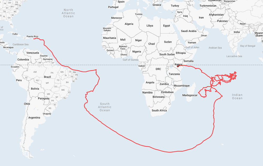 First Loon balloon travel path