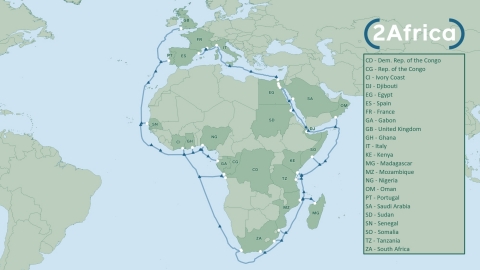 2 Africa Landing countries