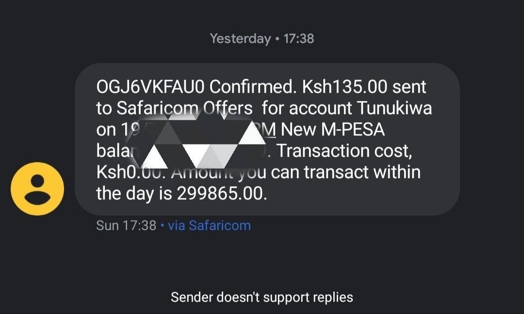 MPESA Daily transaction Limit counter