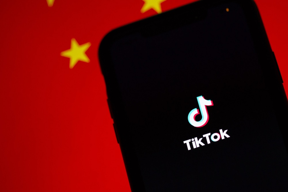 TikTok logo on phone