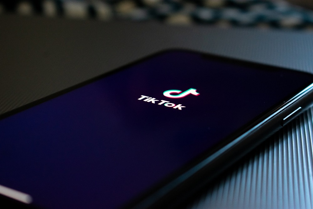 TikTok logo on phone