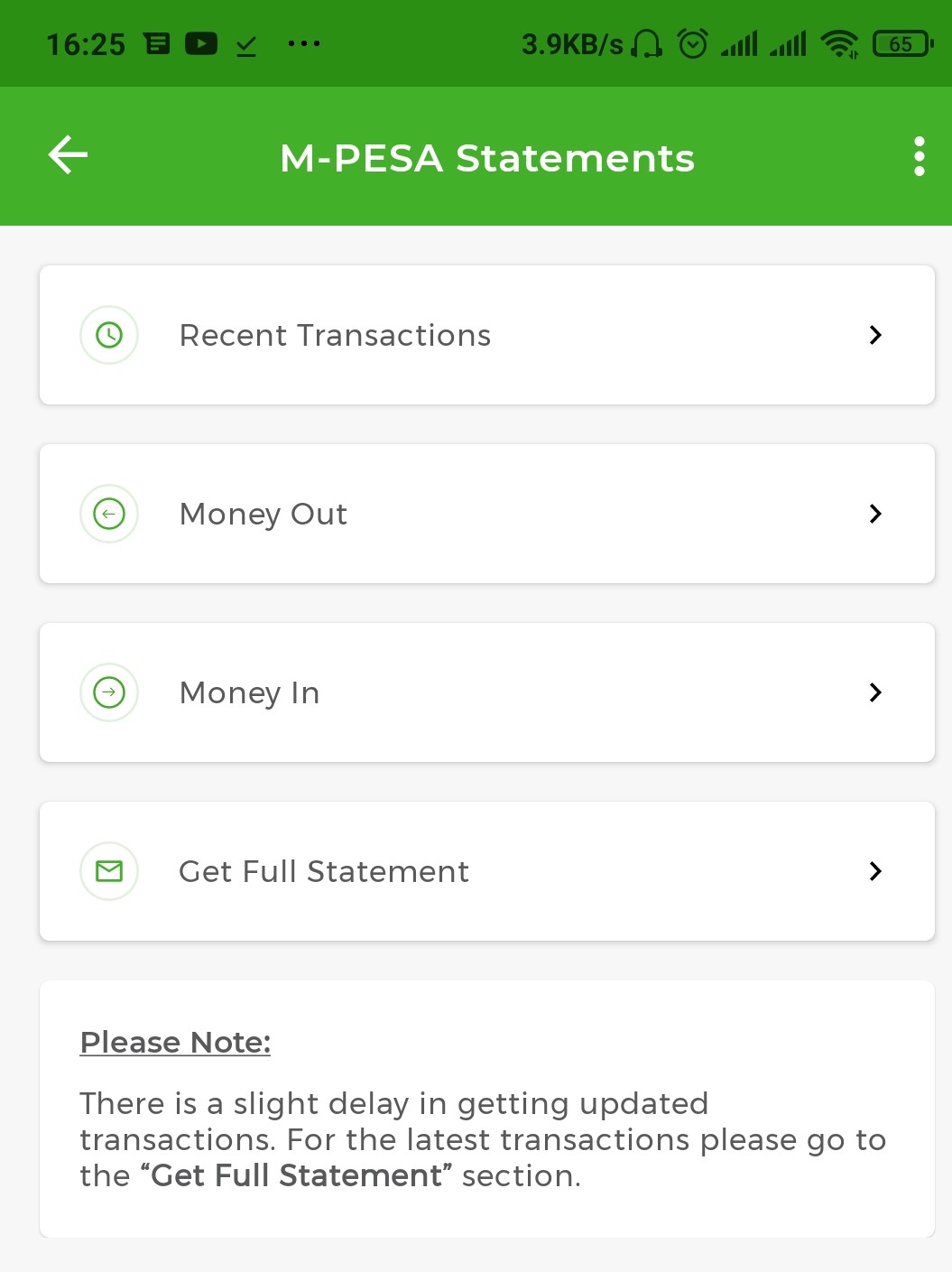 MySafaricom app detailed M-PESA statement