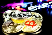 Stack of representational bitcoins