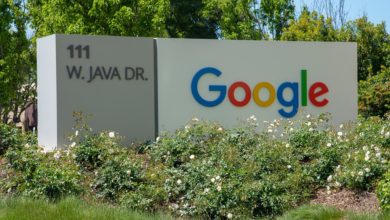 Google in Sunnyvale, CA, at West Java Drive.