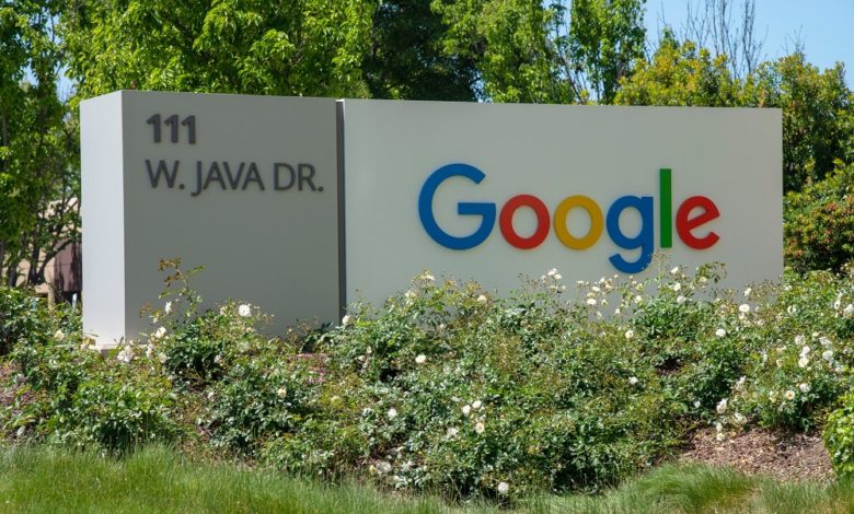 Google in Sunnyvale, CA, at West Java Drive.