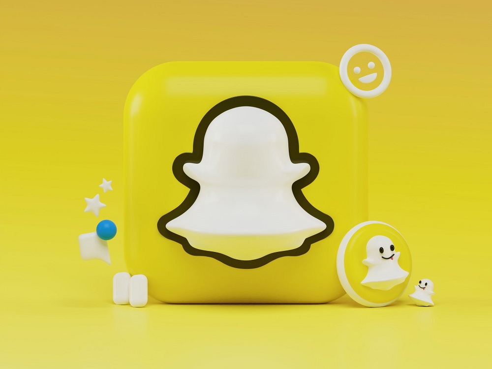 3D concept of Snapchat icon