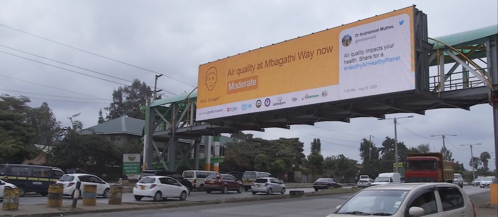 Digital billboards bring real-time air pollution data to Nairobi