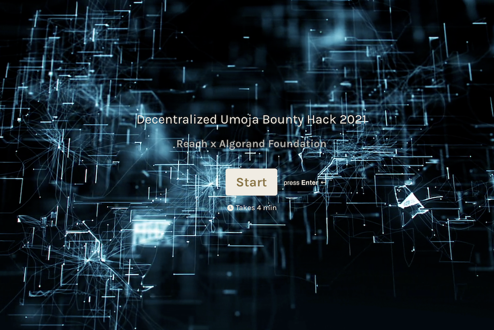 Decentralized Umoja Algorand Bounty Hack.