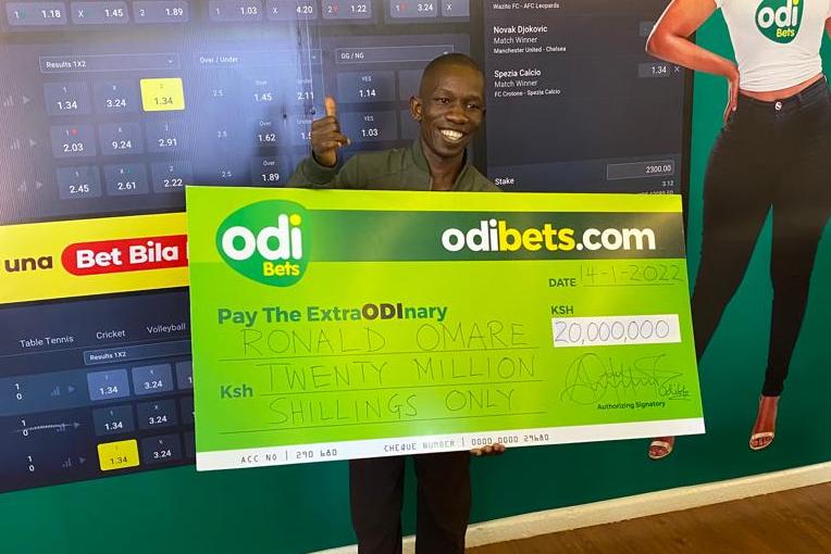 Mkokoteni man wins Sh20 million Jackpot on Odibets