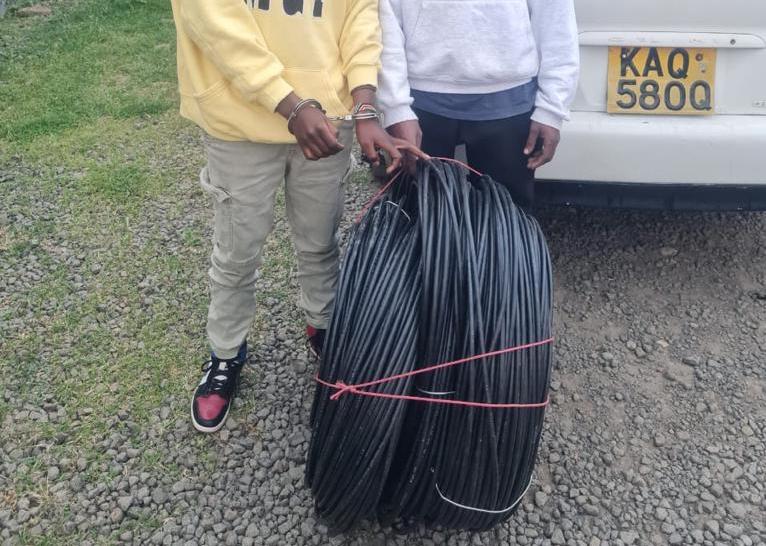 Police arrest two suspects for vandalising Safaricom fibre cables