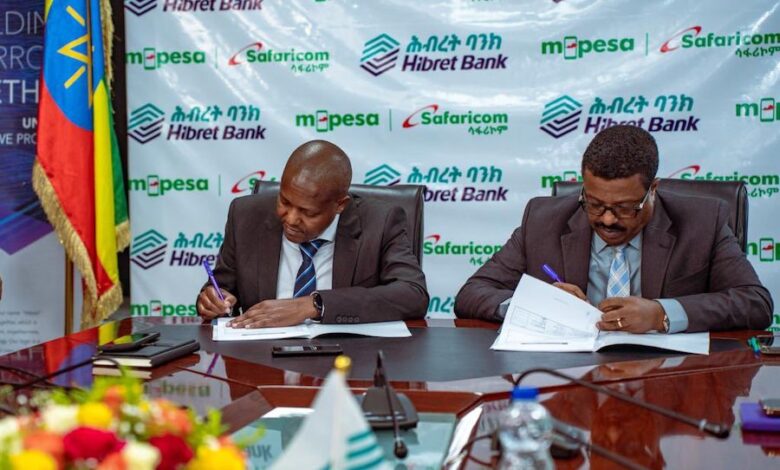 Safaricom M-Pesa and Hibret Bank enter into Mobile Banking and Agency Partnership
