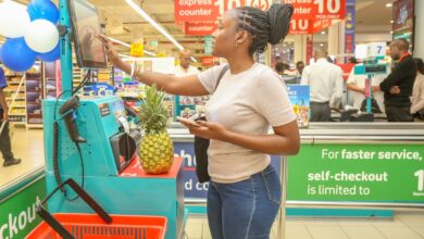 Carrefour self-checkout service at the Hub Karen