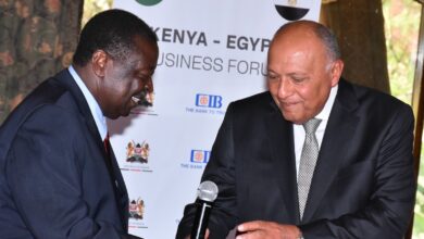 Prime Cabinet Secretary and Cabinet Secretary for Foreign and Diaspora Affair Musalia Mudavadi and Egypt's Foreign Minister Sameh Hassan Shoukry attend the Prime Cabinet Secretary and Cabinet Secretary for Foreign and Diaspora Affair Musalia Mudavadi and Egypt's Foreign Minister Sameh Hassan Shoukry attend the Kenya-Egypt Business Forum in Nairobi. The two called for closer cooperation to enhance trade between the two countriesin Nairobi. The two called for closer cooperation to enhance trade between the two countries