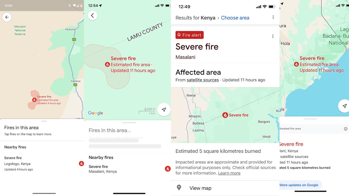 Google Wildfire Boundary Tracker