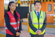 Airtel Money Kenya Managing Director Anne Kinuthia Otieno alongside Moja Expressway Company CEO Steve Zhao at the official announcement of Airtel Money’s partnership with Moja Expressway Company.