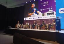 Panelists at the Africa Tech Summit discuss Japan’s growing involvement in Africa’s venture ecosystem, featuring Riki Yamauchi and Steve Beck of Novastar Ventures, Jit Bhattacharya of BasiGo, Jason Carmichael of Tibu Health, and Aito Kasahara of Sumitomo Corporation.