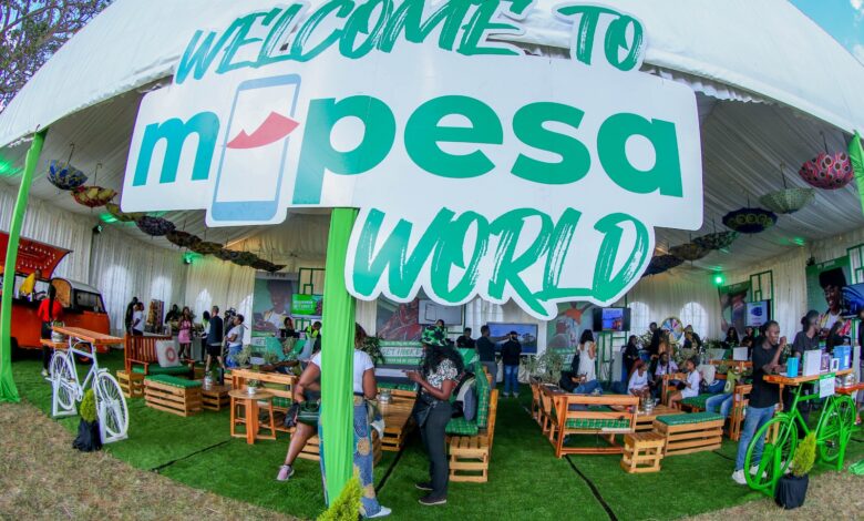 Visitors gather inside the M-Pesa World pavilion, a public showcase of Kenya’s mobile money ecosystem and its reach into everyday economic life.