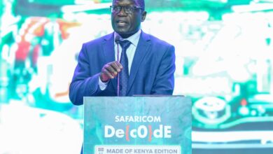 Stephen Isaboke, Principal Secretary for the State Department for Broadcasting and Telecommunications, speaks at Safaricom Decode 4.0, outlining an inclusive AI agenda built around access, shared infrastructure, and broad-based economic participation.