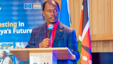 Cabinet Secretary for Information, Communication and Digital Economy, Hon. William Kabogo, speaks during the EU–Kenya Digital Dialogue launch in Nairobi, outlining plans to mobilise investment for AI infrastructure, connectivity, and digital public systems.