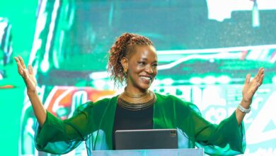 Esther Waititu, Chief Financial Services Officer at Safaricom PLC, delivers opening remarks on building inclusive financial systems, outlining how FinTech 2.0 scales M-PESA into national infrastructure powering everyday life in Kenya.