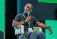 Peter Gichangi, COE Lead for the Super App at Safaricom PLC, speaks during a panel on agentic wallets and personalized payments, outlining how adaptive payment systems are shaping everyday business in Kenya.
