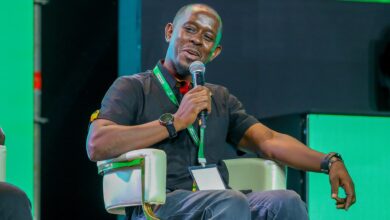 Peter Gichangi, COE Lead for the Super App at Safaricom PLC, speaks during a panel on agentic wallets and personalized payments, outlining how adaptive payment systems are shaping everyday business in Kenya.
