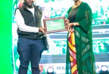 Esther Waititu awards Roamtech Solutions for Excellence in M-PESA API Traffic Generation at the M-PESA Daraja Awards, recognising its role in enabling high-volume, reliable payment flows across businesses.