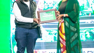 Esther Waititu awards Roamtech Solutions for Excellence in M-PESA API Traffic Generation at the M-PESA Daraja Awards, recognising its role in enabling high-volume, reliable payment flows across businesses.