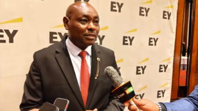 Francis Kamau, Tax Leader and Partner for East Africa at EY, speaks during a pre-budget media briefing on digital tax systems and eTIMS adoption in Nairobi.