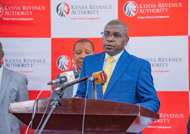 Humphrey Wattanga during a past briefing at the Kenya Revenue Authority.