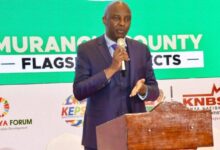 Governor Irungu Kang’ata speaks at a county event, outlining how the new MyMurang’a app will bring permits, payments and applications onto residents’ phones ahead of its April 18 rollout.