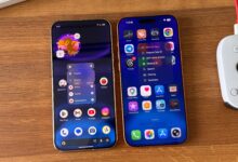 An Android smartphone and an iPhone displayed side by side as Google expands Android 17 with Gemini AI tools, creator features and deeper cross-platform integration.