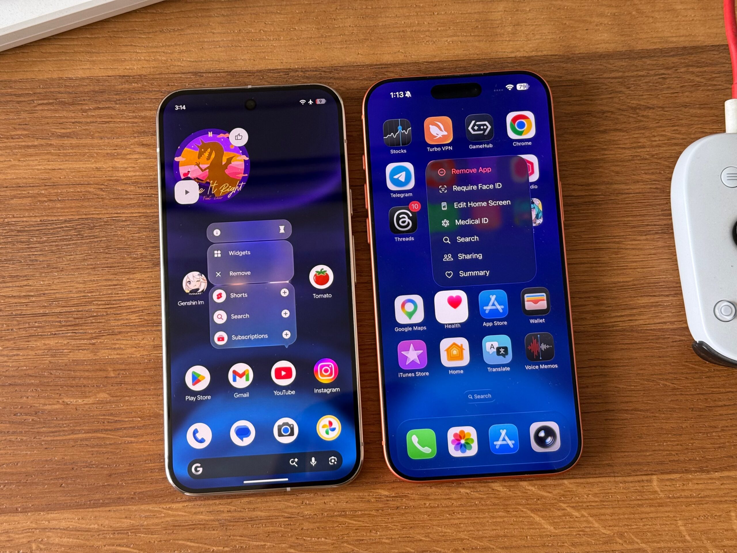 An Android smartphone and an iPhone displayed side by side as Google expands Android 17 with Gemini AI tools, creator features and deeper cross-platform integration.