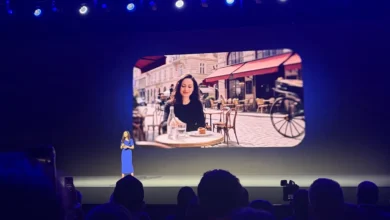 Google's Erin Pettigrew demonstrates Gemini Omni during Xiaomi's Vienna launch event, where the company showcased new AI-powered content creation tools alongside Leica-branded smartphone camera technology. The presentation highlighted the growing convergence of generative AI and mobile photography.