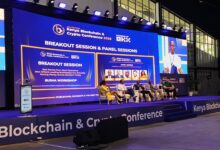 Chebet Kipingor, Business Operations Manager at Busha, joins Bonface Ombui, CEO of Choice Bank, Mark Mwaniki, Commercial Director for East Africa at Verto, and Duncan Muchangi, Head of Business Development at Fonbnk, during a breakout session at the Kenya Blockchain & Crypto Conference 2026 focused on stablecoins, compliance and cross-border payments in Africa.