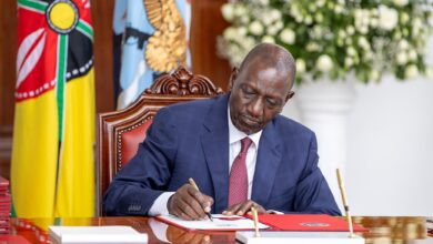 President William Ruto signs the Income Tax Bill, Special Economic Zones Amendment Bill and Technopolis Bill at State House, Nairob
