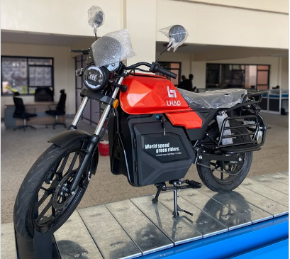An electric motorcycle assembled at Teketeke’s Nairobi factory as Kenyan EV firms pursue investment for charging infrastructure, local manufacturing and rural transport expansion during the ongoing Africa Forward Summit.