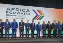 African heads of state and international delegates at the Africa Forward Summit 2026 in Nairobi, where leaders discussed investment, AI infrastructure and regional economic cooperation.