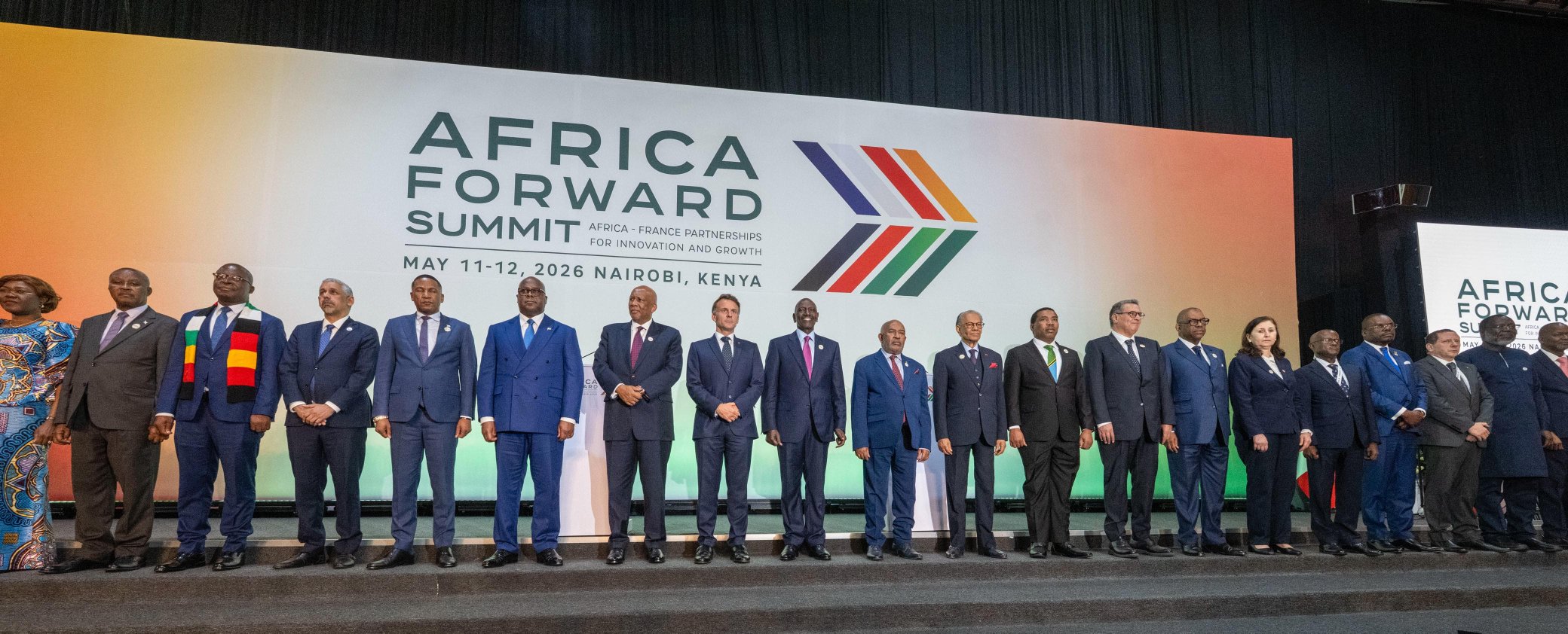 African heads of state and international delegates at the Africa Forward Summit 2026 in Nairobi, where leaders discussed investment, AI infrastructure and regional economic cooperation.