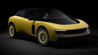 The Ferrari Luce, Ferrari’s first electric car, introduces a radically different design language as the company enters the EV era with help from Jony Ive and LoveFrom.