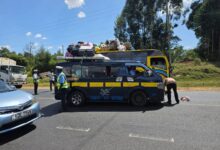 NTSA officers inspect public service vehicles during a roadside compliance exercise as Kenya prepares for expanded digital transport and vehicle verification systems.