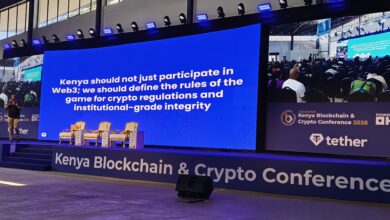 Peter Mwangi, Country Manager Kenya at VALR, speaks during the Kenya Blockchain & Crypto Conference 2026 in Nairobi, where he outlined a proposal to position Kenya as a leading market for stablecoin infrastructure, institutional Web3 adoption and digital asset regulation.
